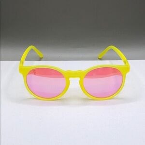Goodr fade er ade shades bright yellow pink round lenses UNISEX festival party.